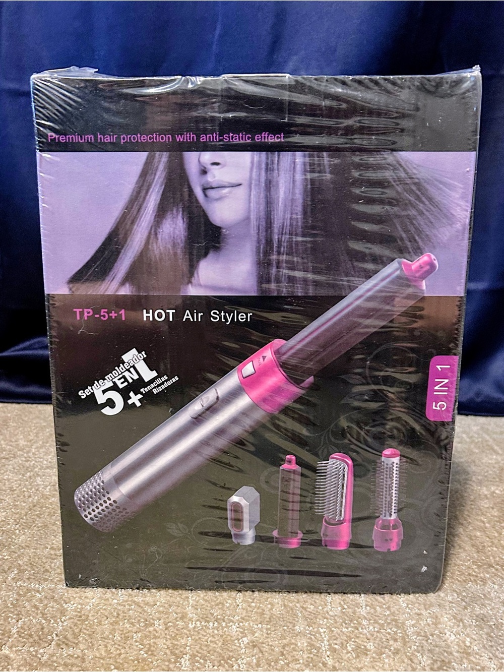 HOT Air Styler 5-in-1 Hair Tool - Pink and Silver